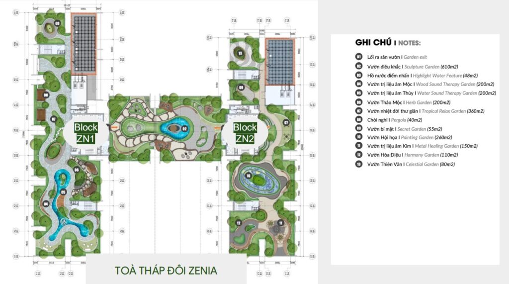 Mặt bằng toà Zenia