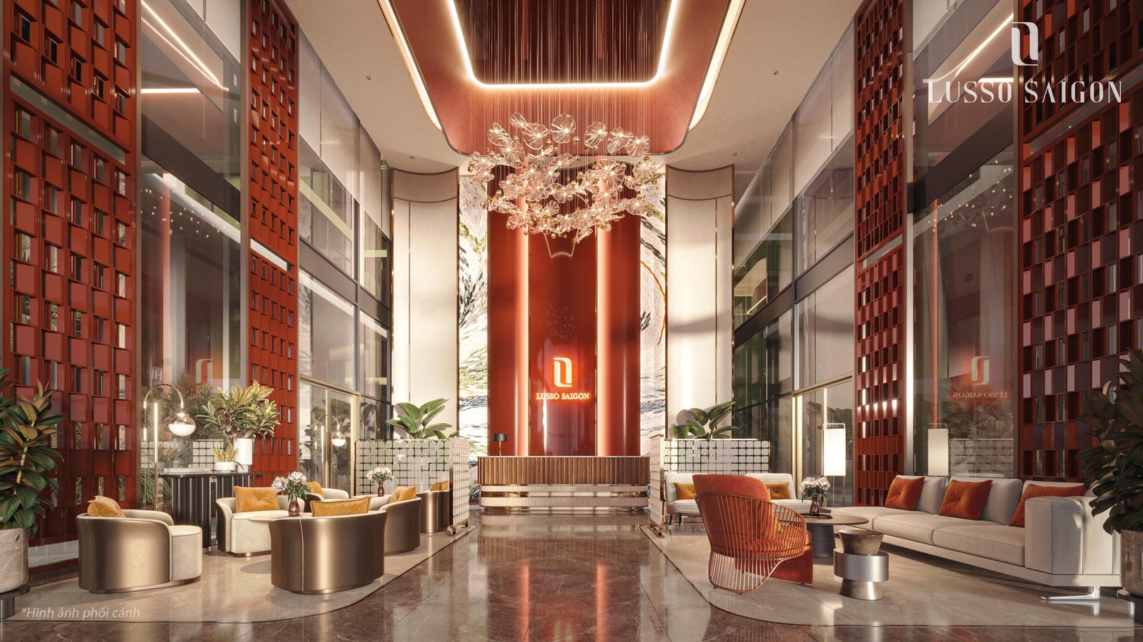 Sảnh lễ tân Lusso Saigon